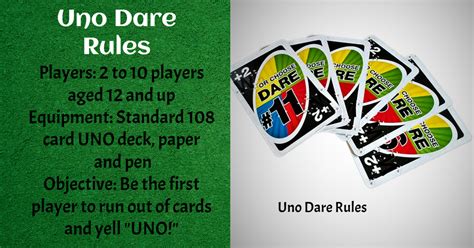 rules for uno dare|Uno Dare